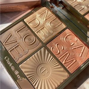 Charlotte Tilbury Nudegasm palette slightly swatched